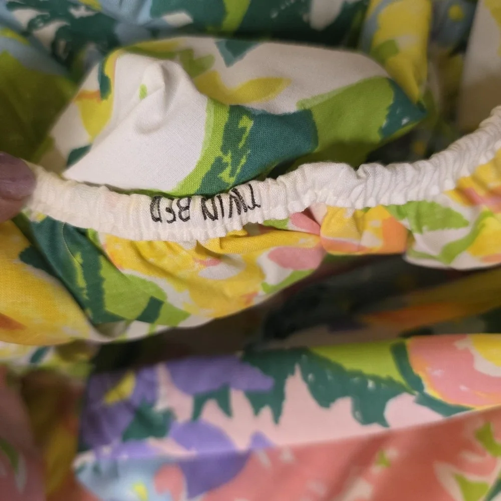 VTG Stevens Utica Chelsea Twin Fitted Sheets NOS Floral Percale Set of 2 MCM